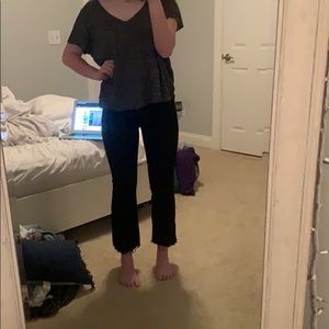 abercrombie high rise ankle flare jeans